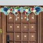 Festive Blue Floral Door Hanging Toran/ Bandhanwar