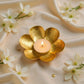 Floral Gold Finish T-light Holder