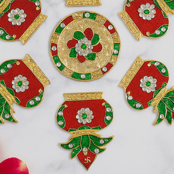Festive Kalash Acrylic Rangoli Set