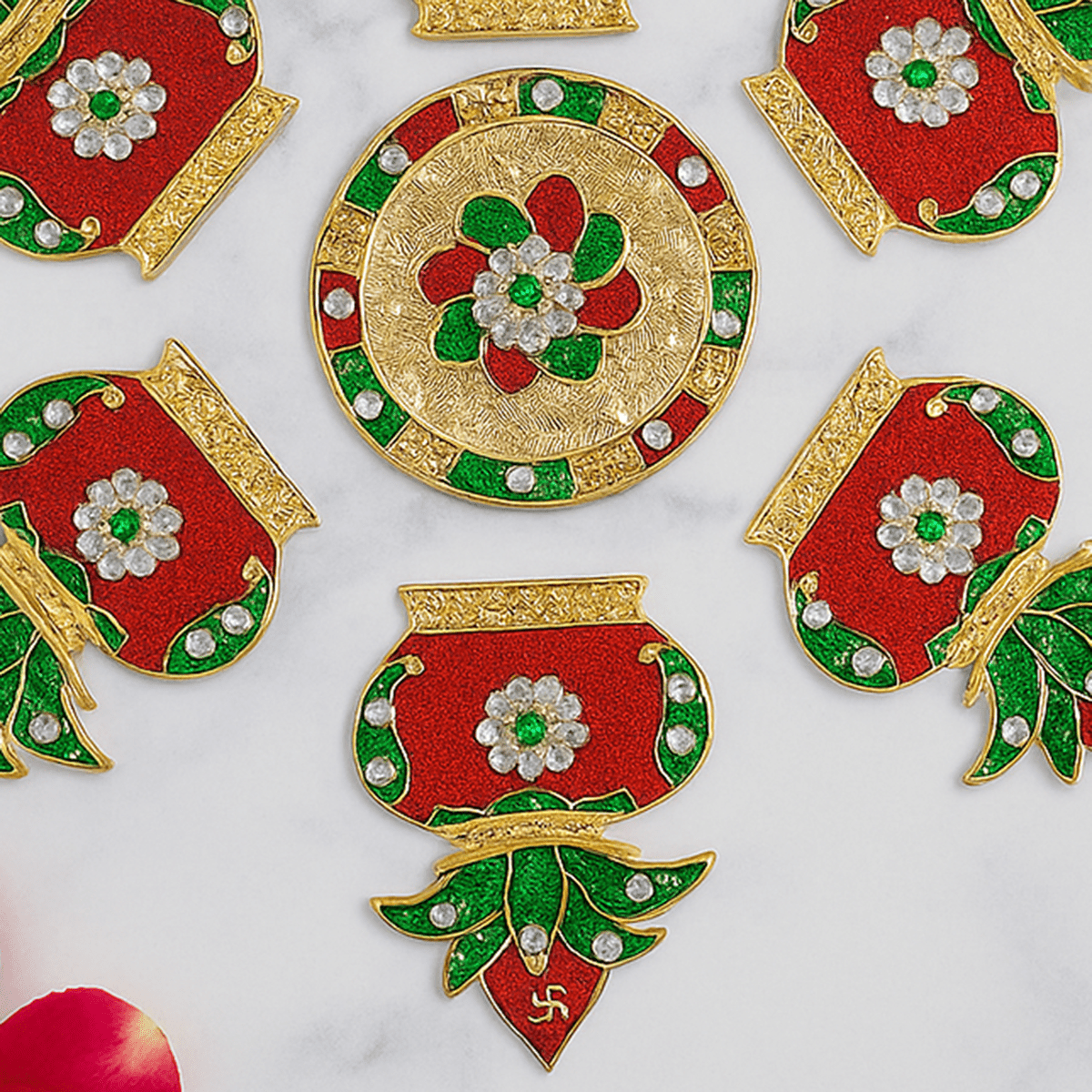 Festive Kalash Acrylic Rangoli Set