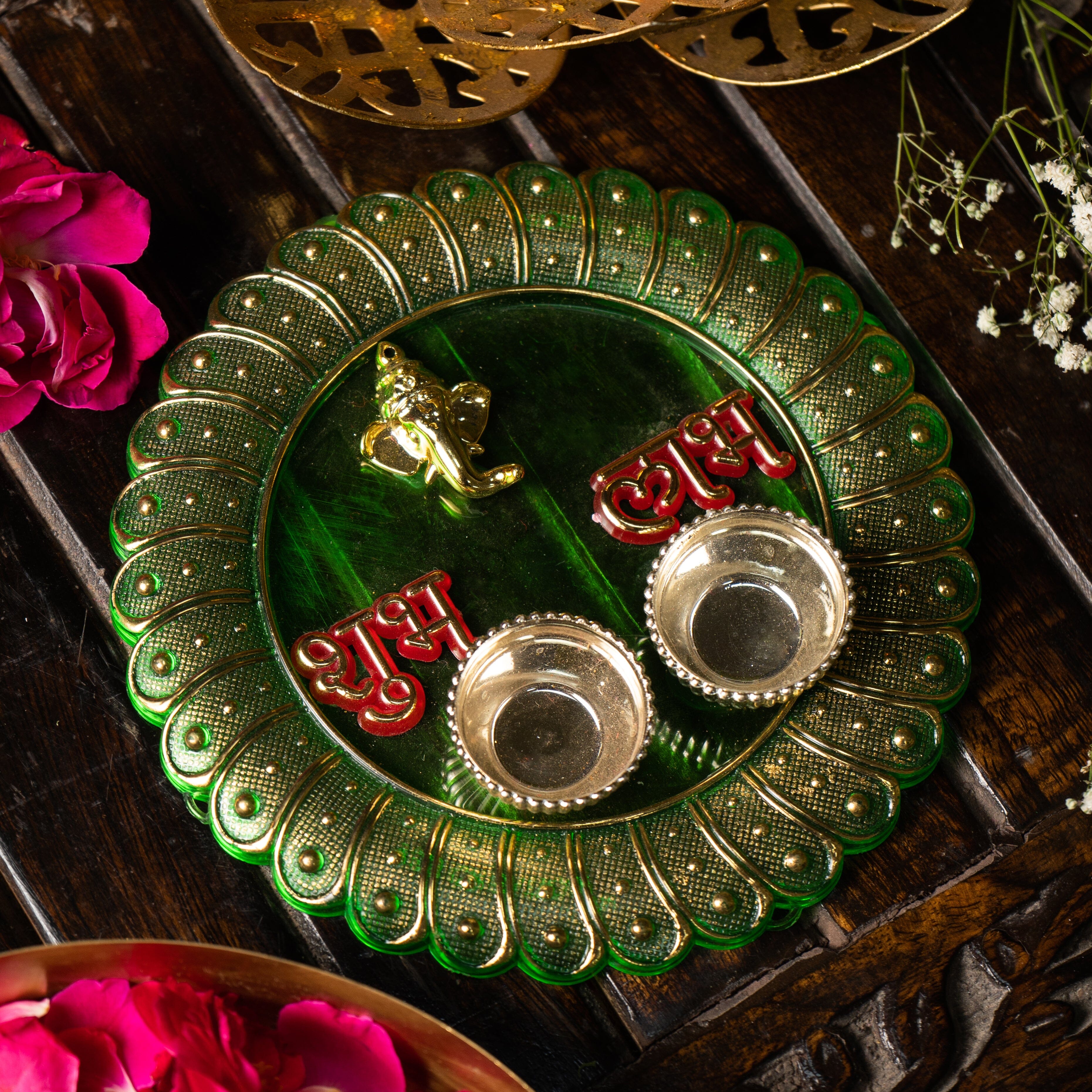 Antique Shubh Labh Aarti Plate