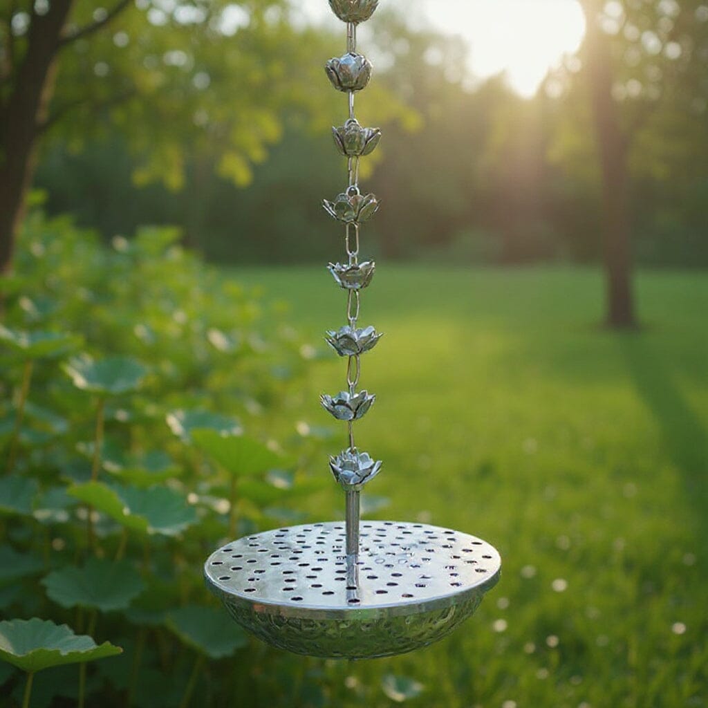 Silver Finish Floral Hanging Fumer