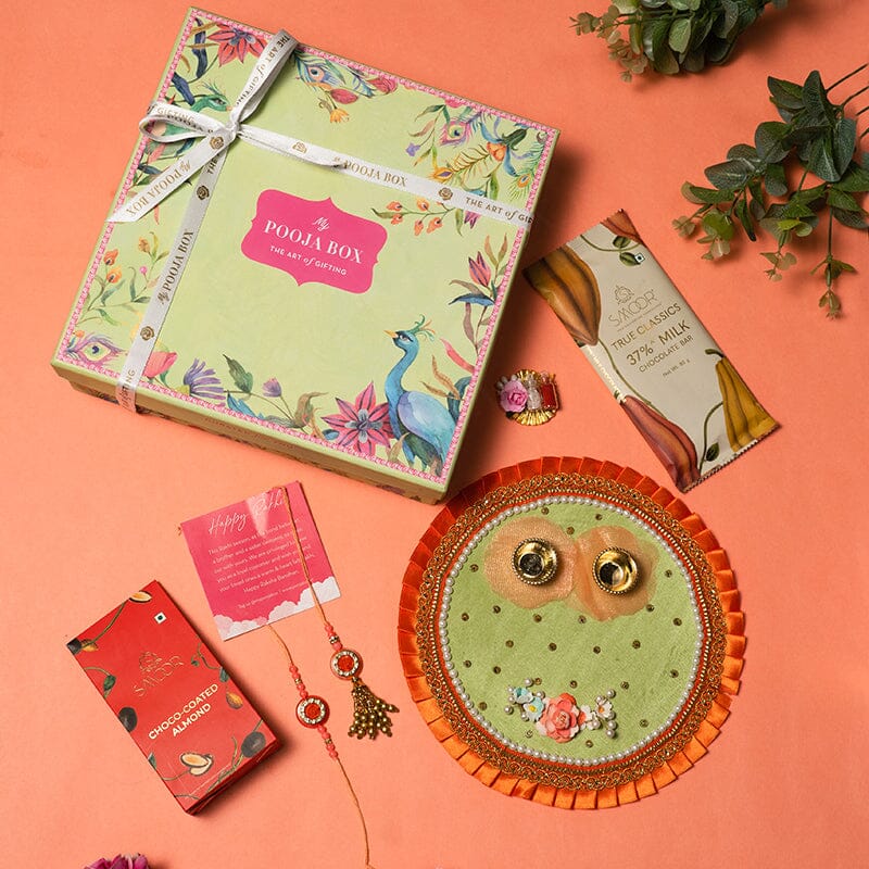 Beautiful Bandhan Bhaiya Bhabhi Rakhi Gift Box