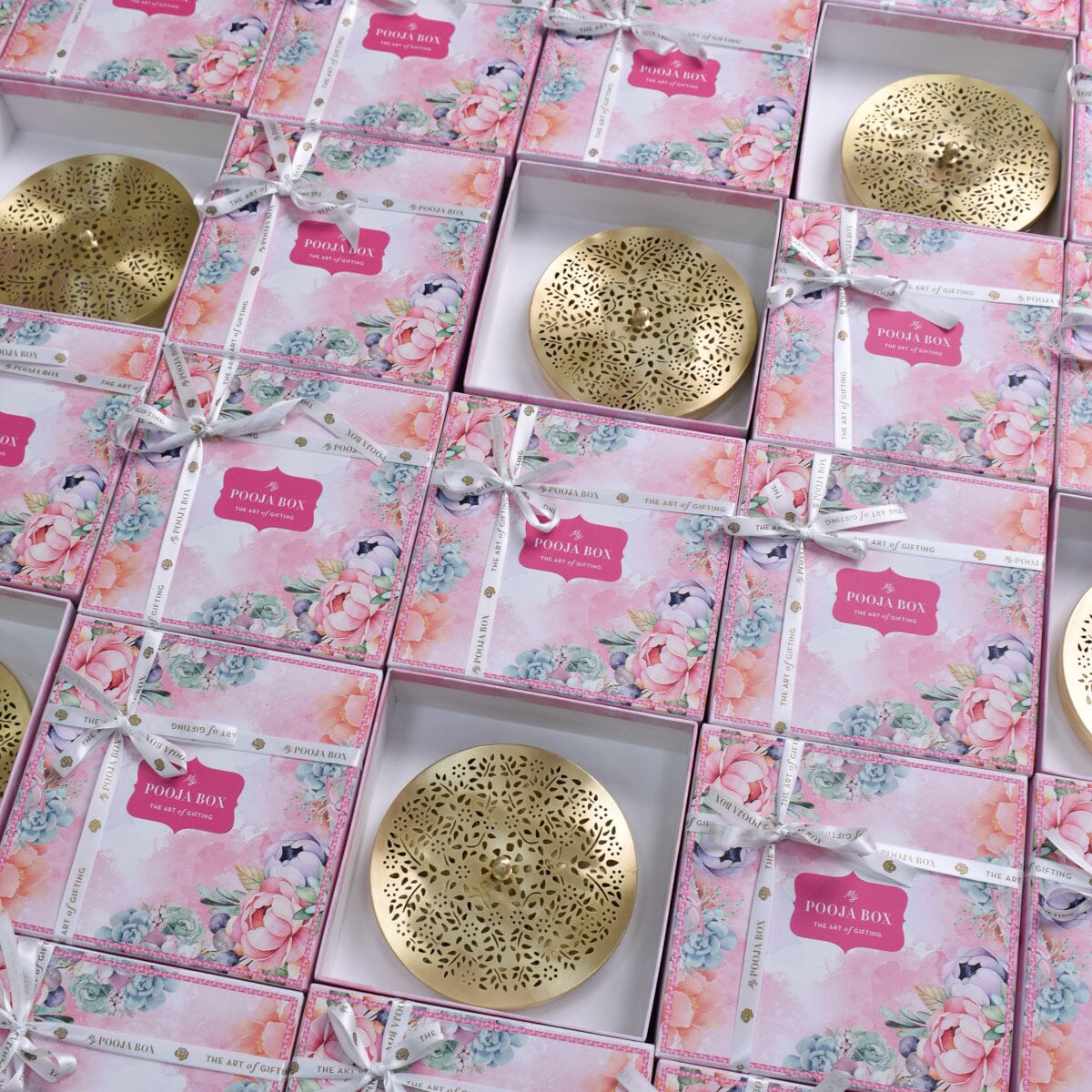 Handcrafted Brass Pooja Samagridaan  Gift Boxes | Bulk Gifting