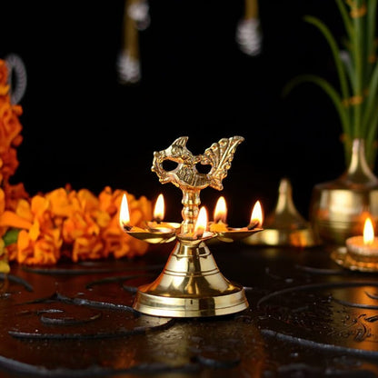Handcrafted Brass Peacock Diya