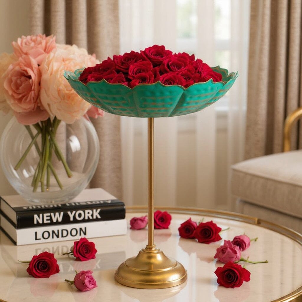 Mint Green Urli With Stand