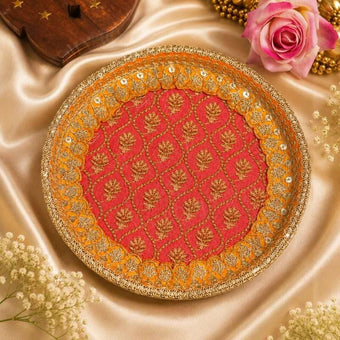 Royal Zari Pooja Thali 20cm