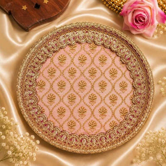 Royal Zari Pooja Thali 20cm