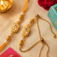Elegant Beaded Blossom Bhaiya Bhabhi Rakhi