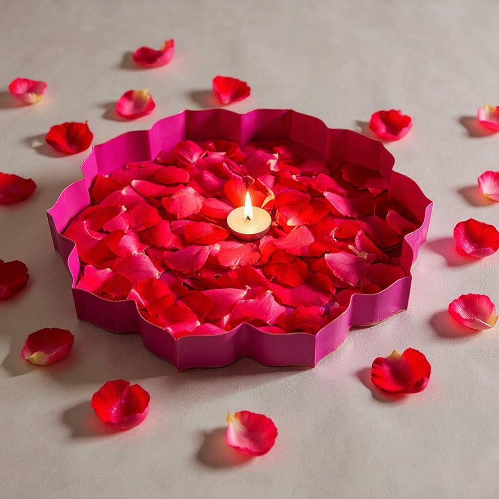 Pink And Gold Metal Lotus Urli