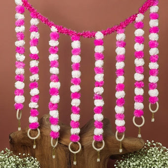 Incredible Floral Light Pink White Backdrop Decoration