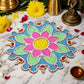 DIY Diya Pattern Rangoli Design Stencil 12"