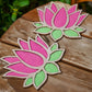 DIY Lotus Pattern Rangoli Design Stencil 6" (Set of 2)