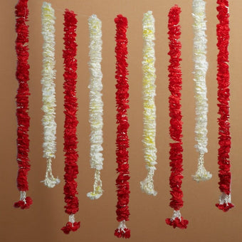 Artificial Jasmine Flower And Rose Red Backdrop Decoration