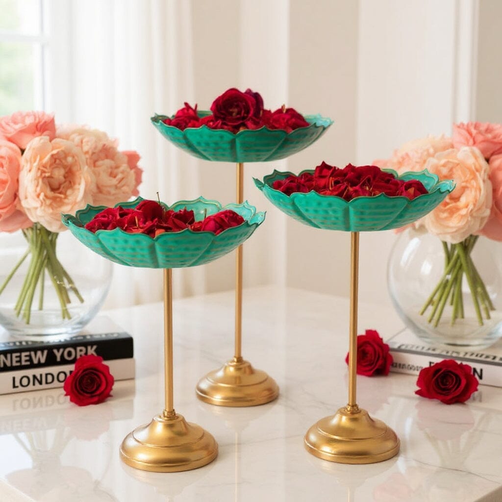 Mint Green Urli With Stand