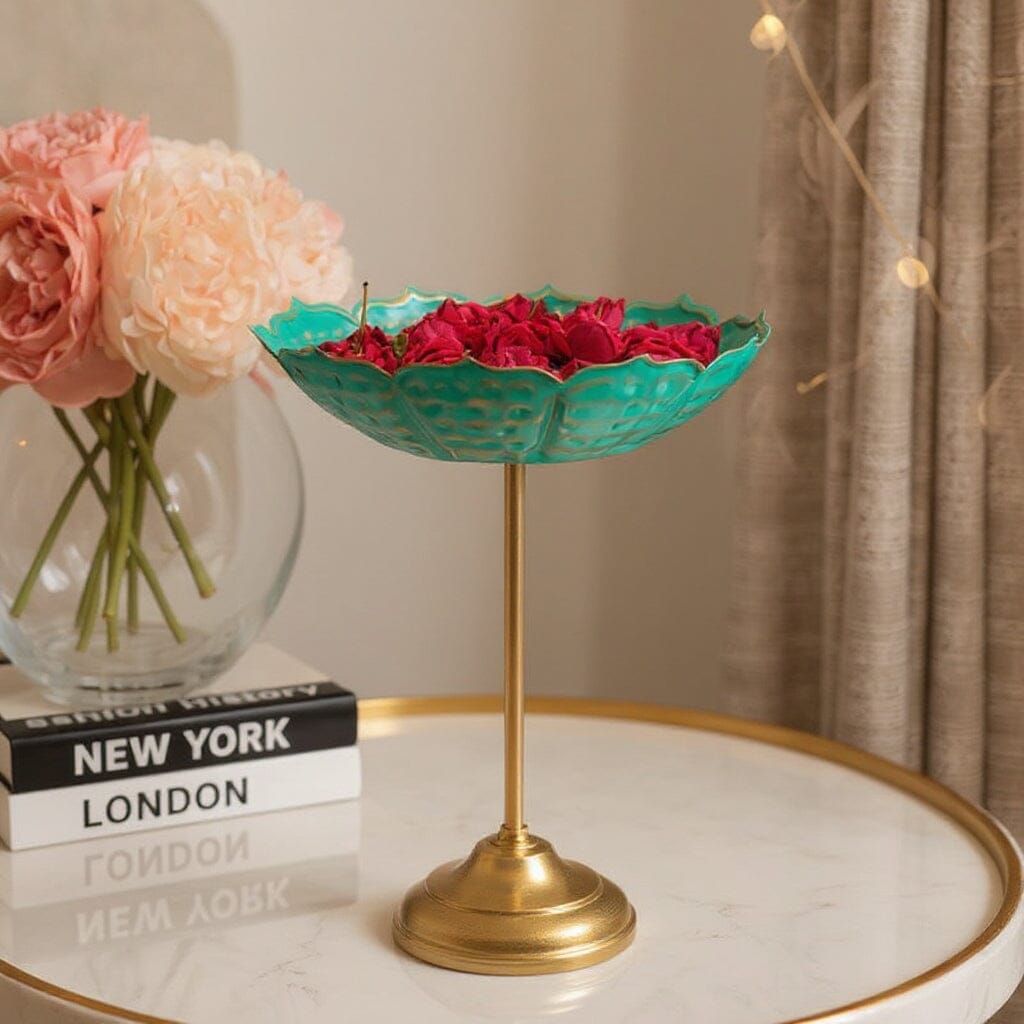 Mint Green Urli With Stand