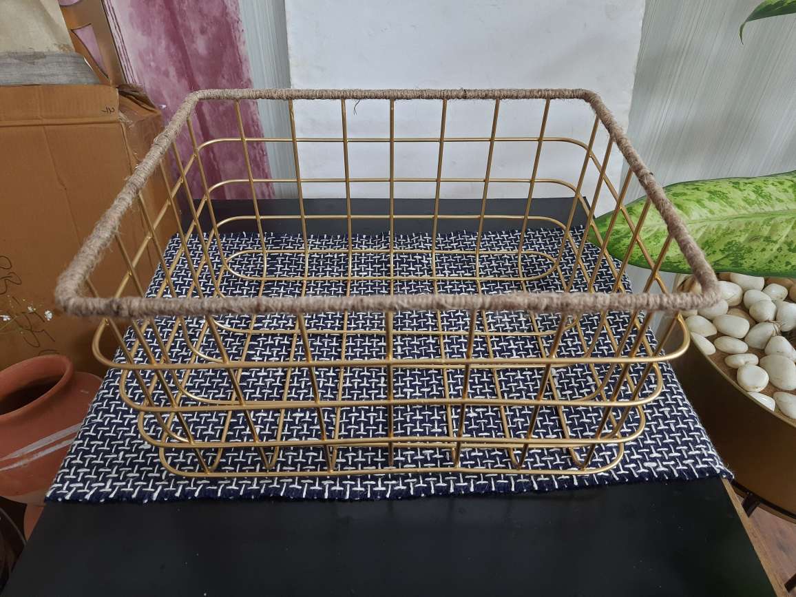 Gold Jute Basket