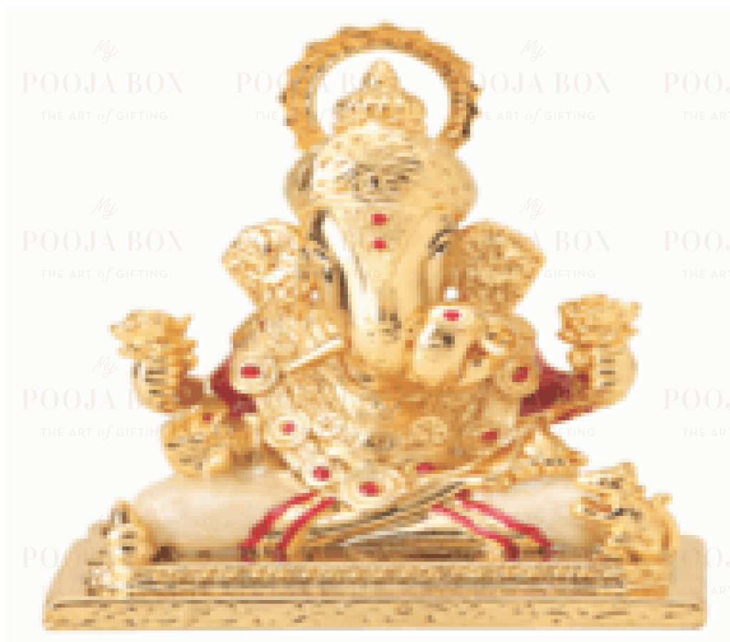 24 K Gold Foil Pearl White Dagdu Sheth Idol