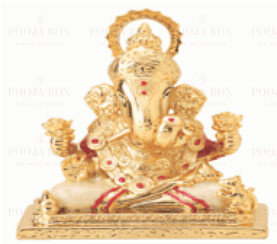 24 K Gold Foil Pearl White Dagdu Sheth Idol