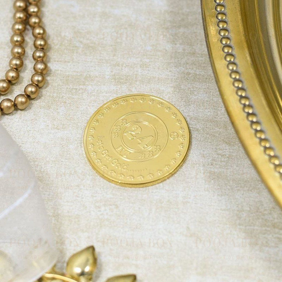 24K Gold Foil Bal Gopal Coin & Bar