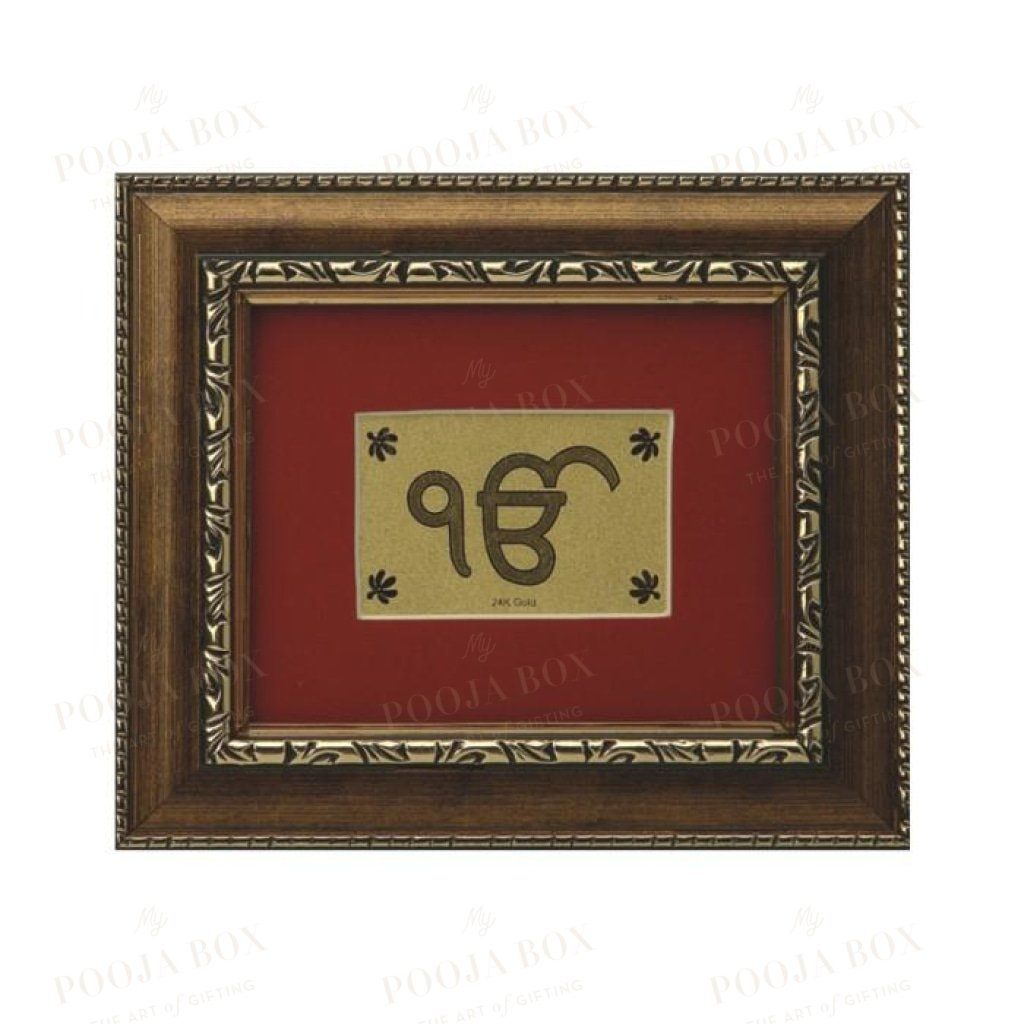 24K Gold Foil Ek Omkar Small Frame Framed Paintings