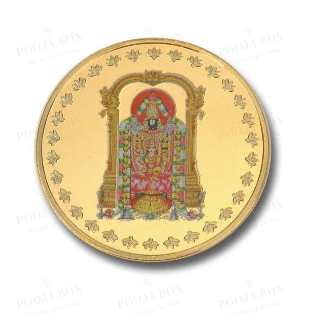 24K Gold Foil Laxmi With Balaji Coin & Bar