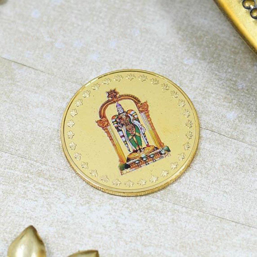 24K Gold Foil Madhuri Meenakshi Coin & Bar