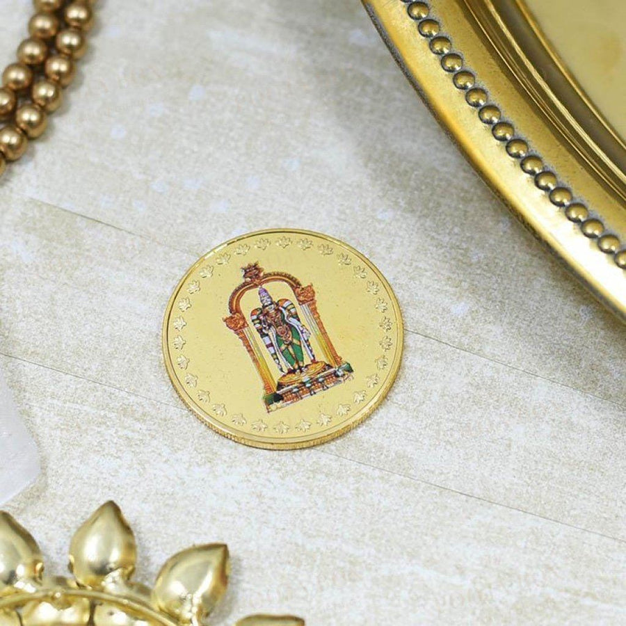 24K Gold Foil Madhuri Meenakshi Coin & Bar