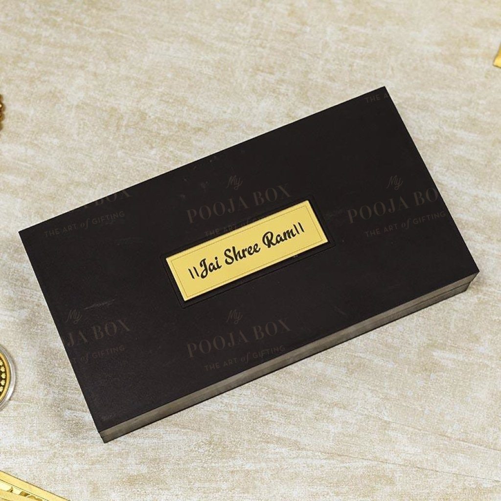 24K Gold Foil Ram Darbaar Pooja Box