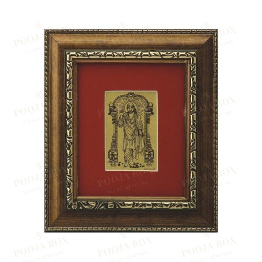 24K Gold Foil Sai Baba Small Card Frame Framed Paintings