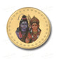 24K Gold Foil Shiv Parvati Coin & Bar