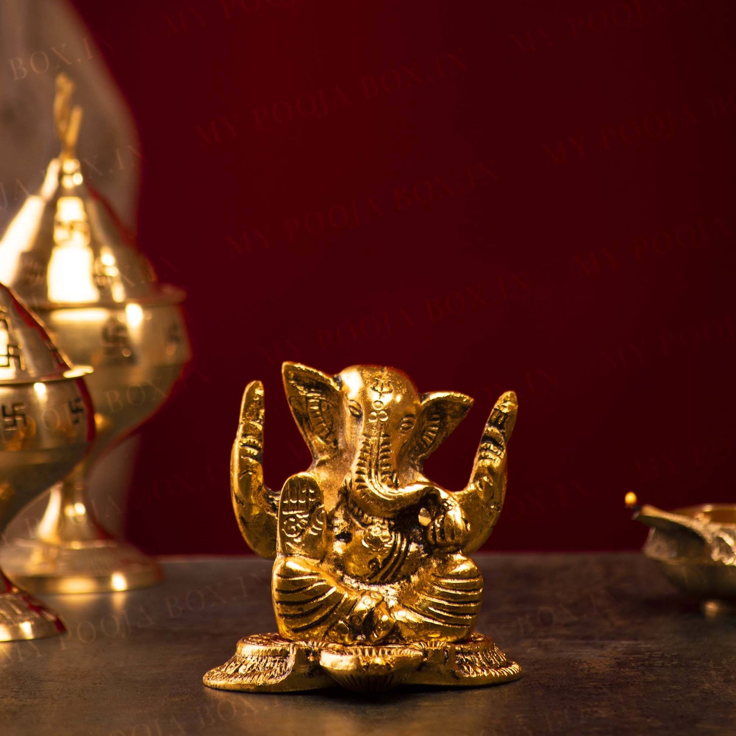 Lord Ganesha with Diya