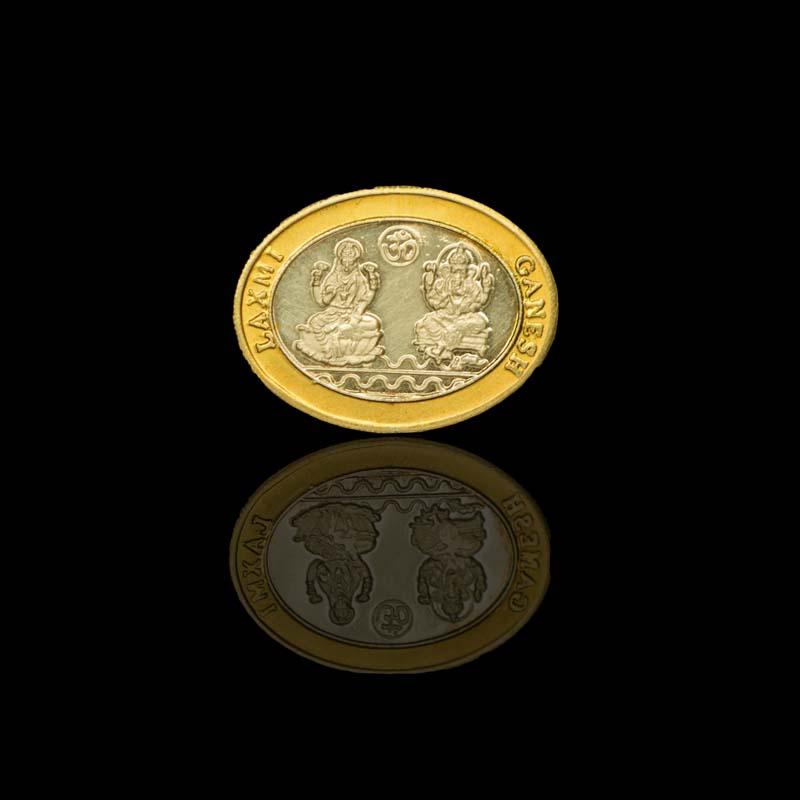Silver/Gold Coin (Lakshmi & Ganesh)