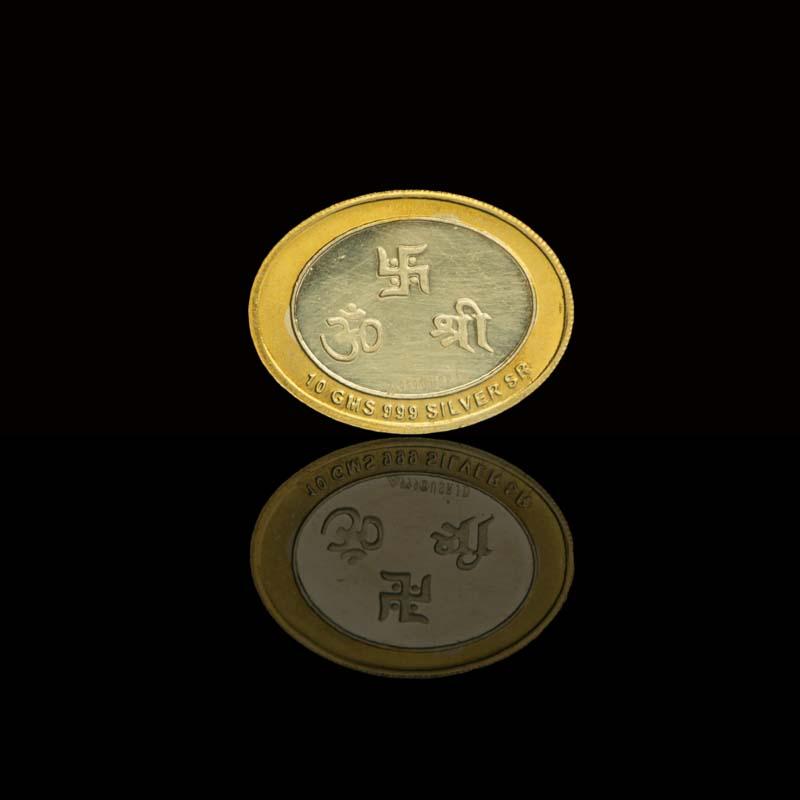 Silver/Gold Coin (Lakshmi & Ganesh)