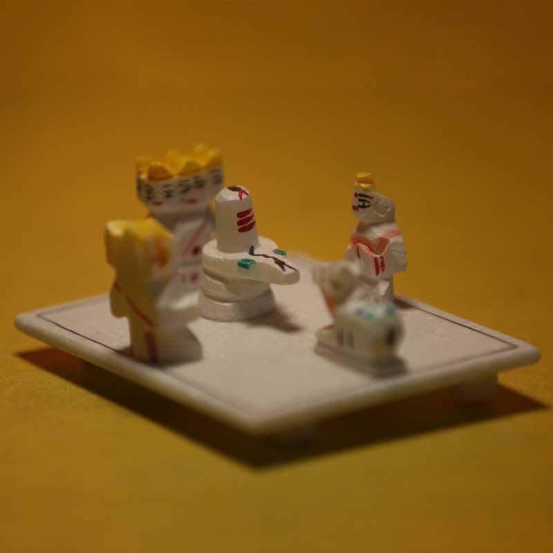 Handcrafted White Marble Shiv Parivar Figurine