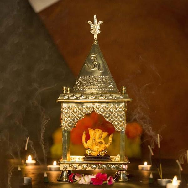 Beautiful Handcrafted Traditional Brass Sheet Temple