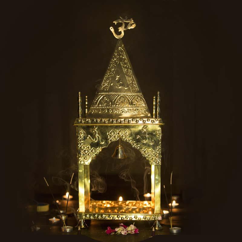 Magnificent Handcrafted Traditional Brass Sheet Temple