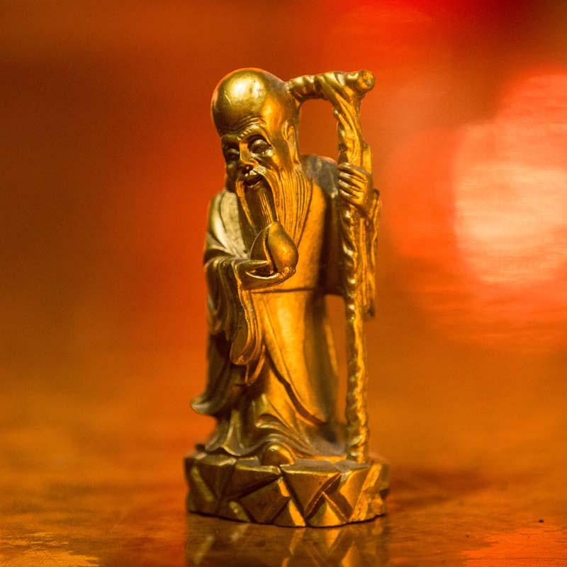 Golden Feng Shui Gods of Wealth Fuk Luk Sau