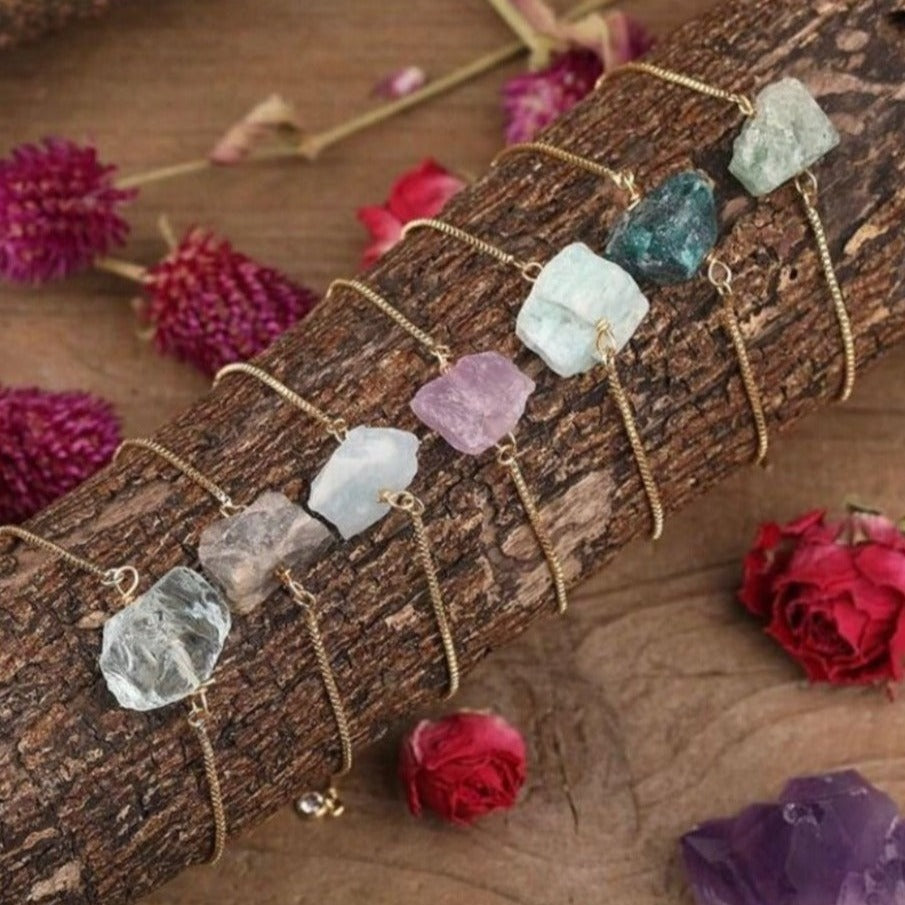 Labradorite Natural Crystal Bracelet