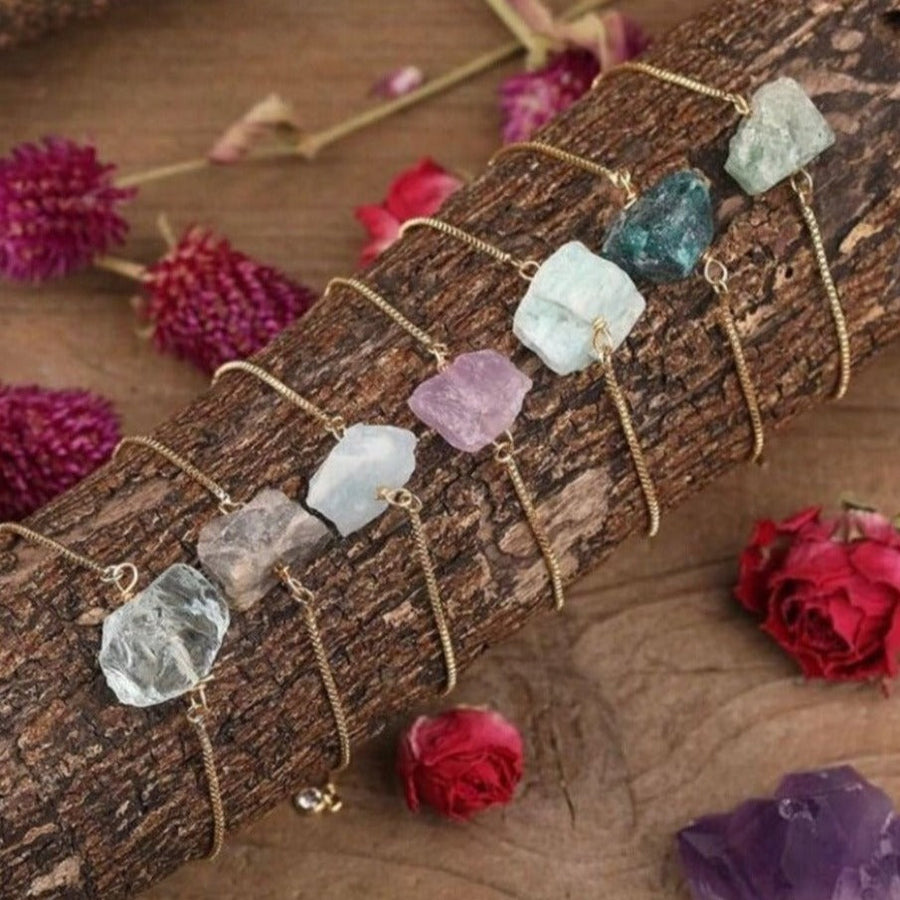 ANGELITE & MOONSTONE Crystal Bracelet - Angel Charm, Round Beads - Jewelry  E2050 | eBay