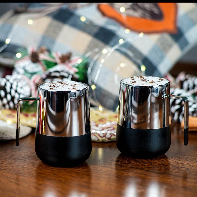 Black Steel Mug (SS & BLACK COMBO) Set of 2