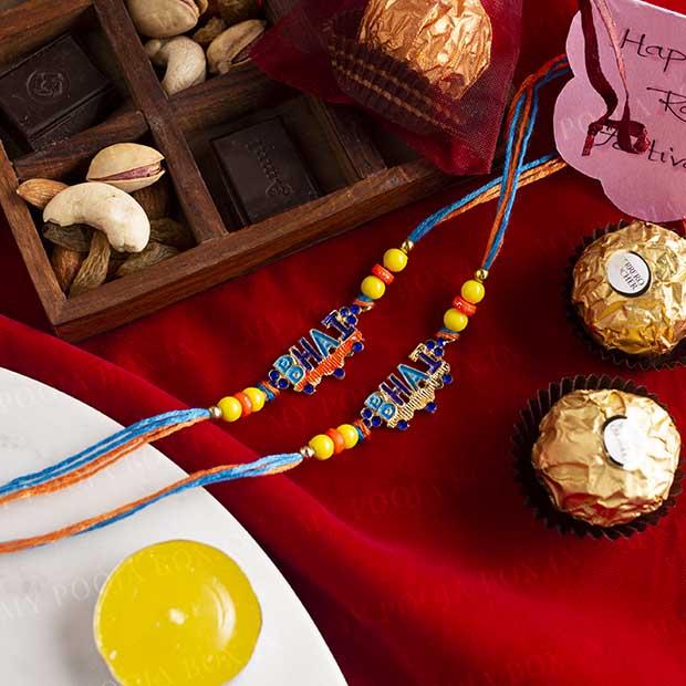 Jazzy BHAI Rakhi (Set of 2)