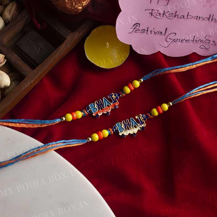Jazzy BHAI Rakhi (Set of 2)