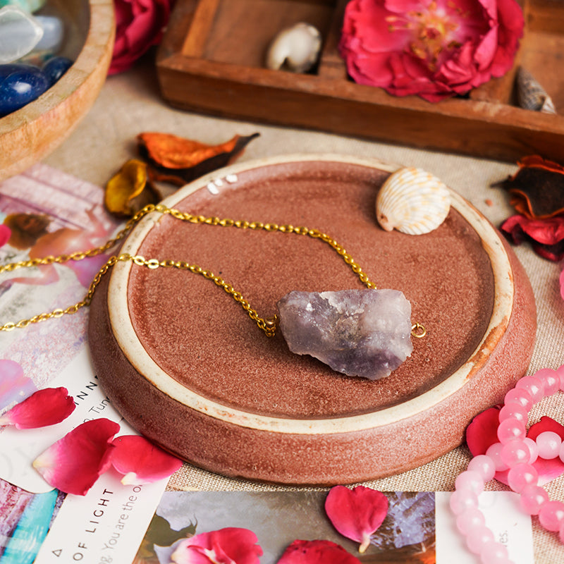 1pc Natural Crystal Stone Necklace Enhance Psychic Abilities Boost Energy -  Health & Household - Temu
