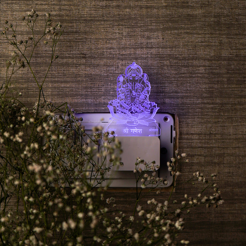 LED Illusion Ganesha Plug In