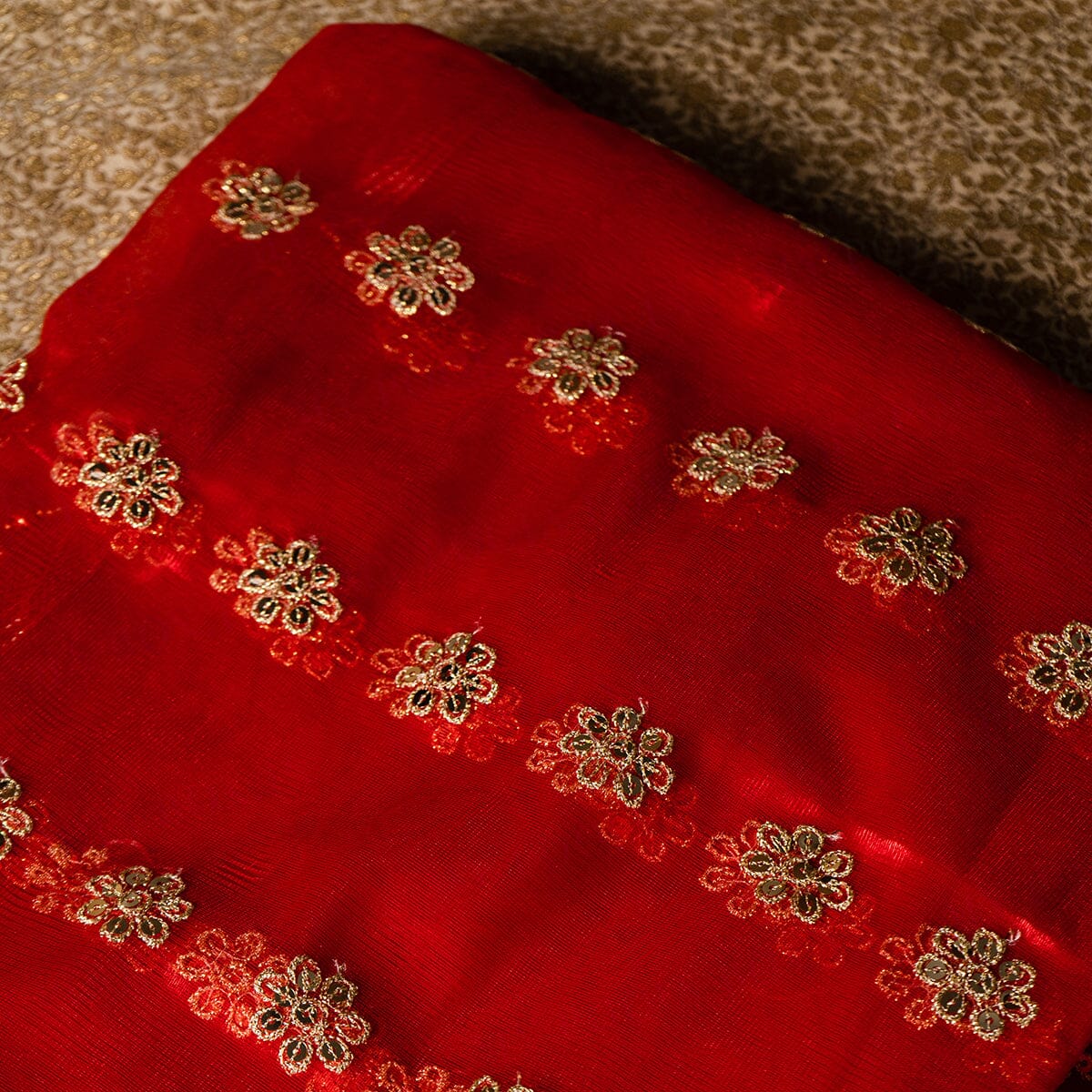 Gorgeous Red Mata Rani Duppata with Latkan