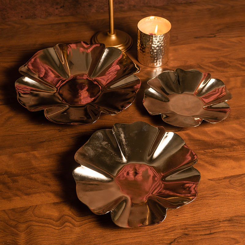 Dazzling Wallflower Urli (Set Of 3)