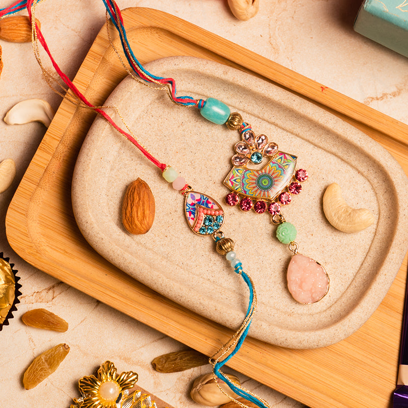 Adorable Multicolor Bhaiya Bhabhi Rakhi