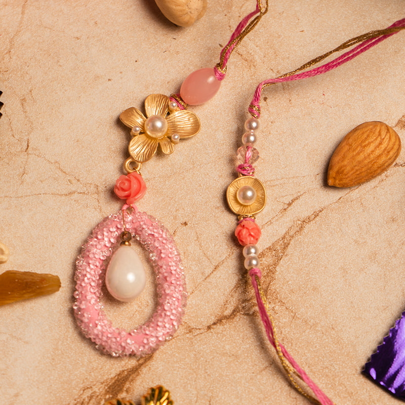 Admirable Pink Bhaiya Bhabhi Rakhi