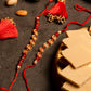 Traditional Red Bhaiya Bhabhi Rakhi